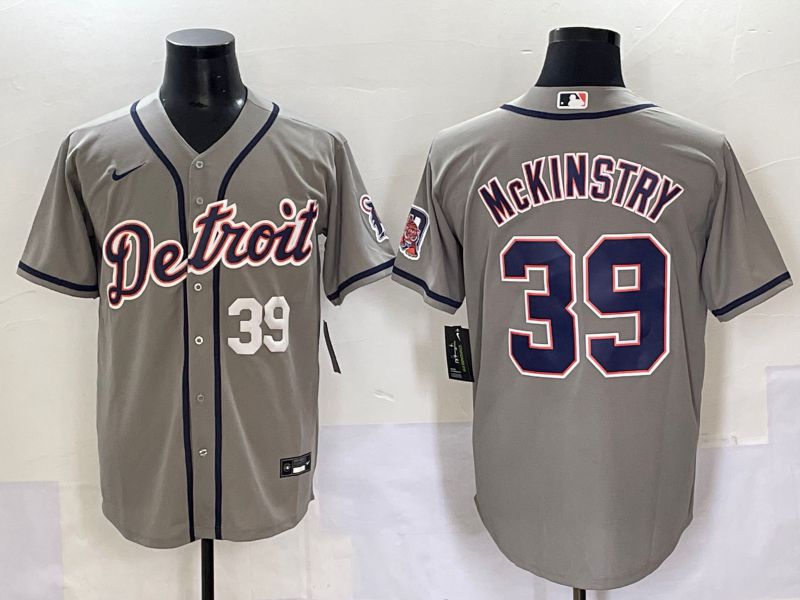 Men 2025 Detroit Tigers #39 Mckinstry Grey Game Nike MLB Jersey style 12
